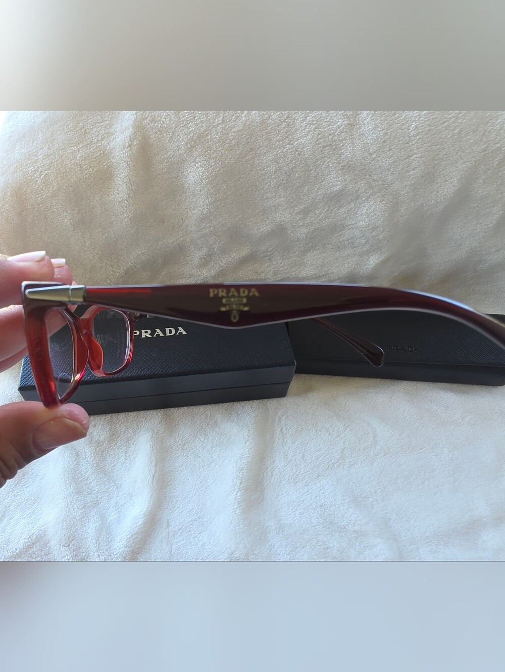 Prada Women’s Red Eyeglass Frames - Picture 4 of 7
